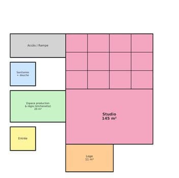 Plan du plateau Studio Jamaya